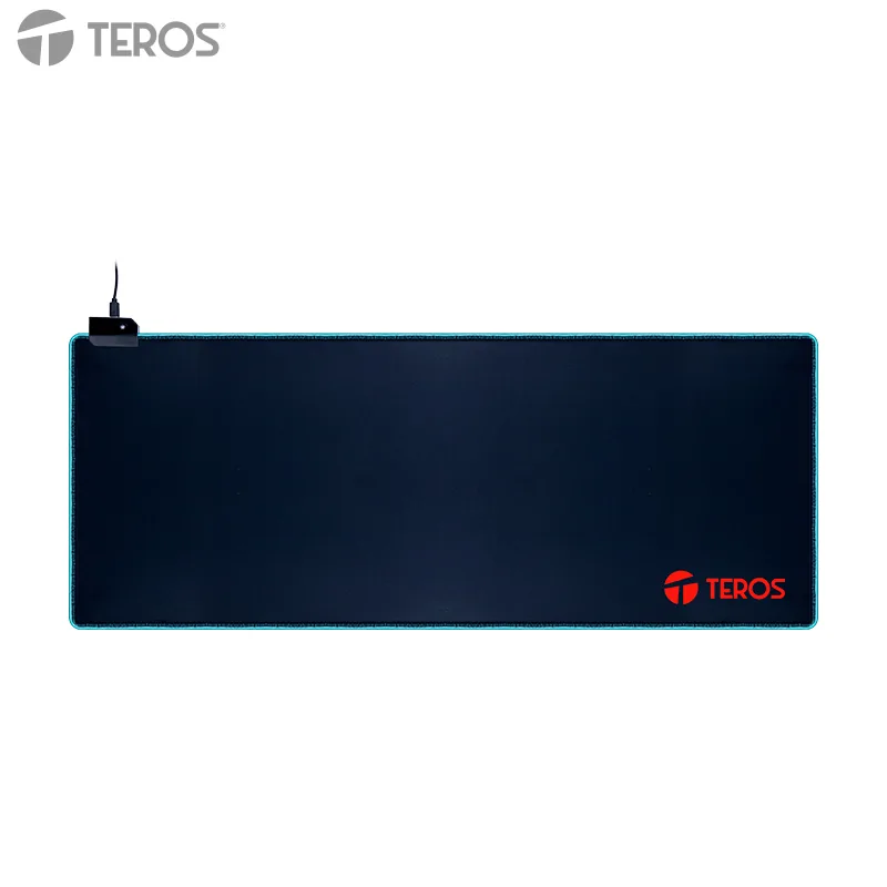 Mousepad gamer TEROS TE-3020G, diseño impreso e iluminación RGB