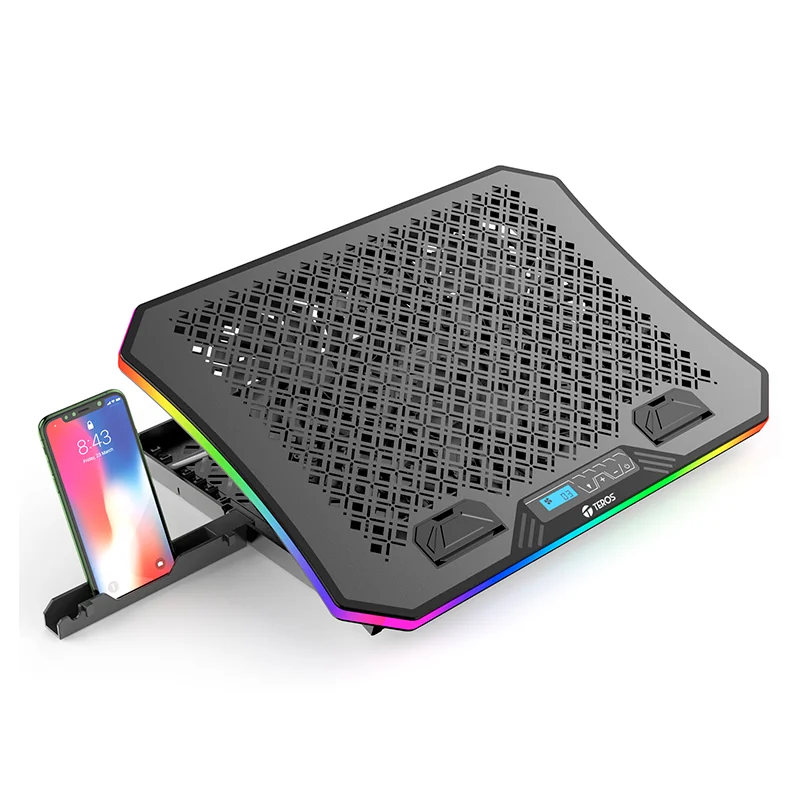 Cooler TEROS TE-7130N, compatible con notebooks de hasta 15.6", 3 fan de 11 cm