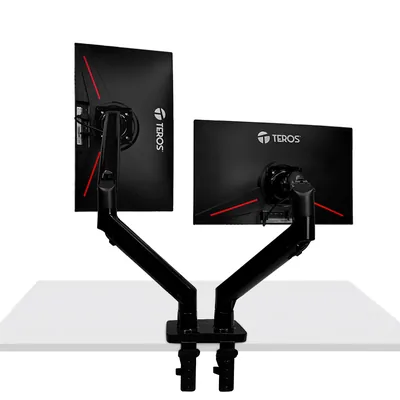 Foto 2 de Soporte de escritorio para monitor TEROS TE-7114, 22" a 32", hasta 16KG por brazo