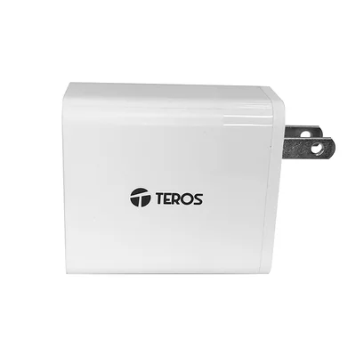 Foto 2 de Cargador USB-A USB-C TEROS TE-70207W, GaN, PD 65W, blanco