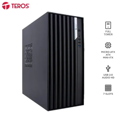Foto 10 de Case con fuente TEROS TE-1036S, Full, E-ATX / ATX / MICRO-ATX / ITX, USB, Audio, 250W