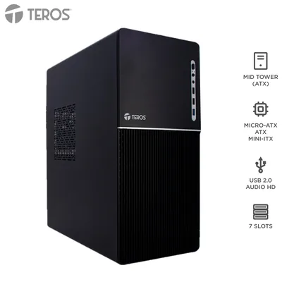 Foto 7 de Case con fuente TEROS TE-1037S, Full, E-ATX / ATX / MICRO-ATX / ITX, USB, Audio, 250W
