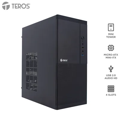 Foto 8 de Case con fuente TEROS TE-1033S, Mini Tower, MICRO-ATX / MINI-ITX, USB, Audio, 250W