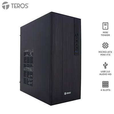 Foto 8 de Case con fuente TEROS TE-1034S, Mini Tower, MICRO-ATX / MINI-ITX, USB, Audio, 250W