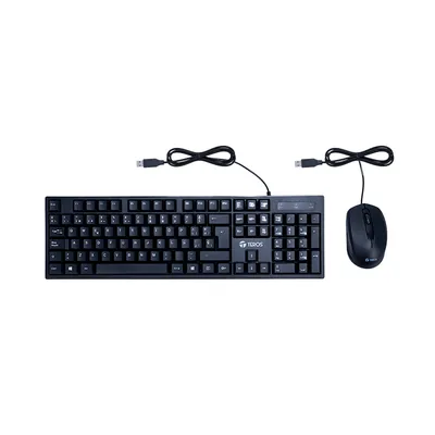 Foto 4 de Combo Kit alámbrico teclado y mouse TEROS TE-5015S, USB