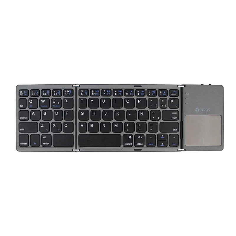 Teclado inalámbrico plegable TEROS TE-4075S, BT 3.0, USB-C