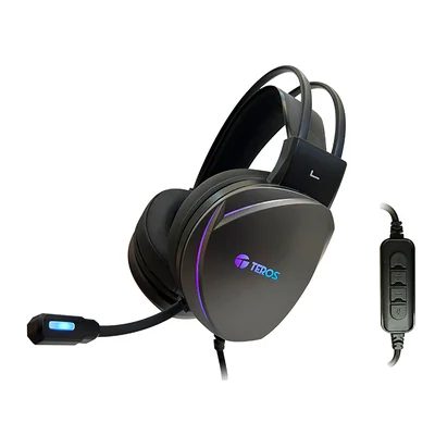 Foto 7 de Auriculares gaming TEROS TE-8170N, USB, Luces RGB