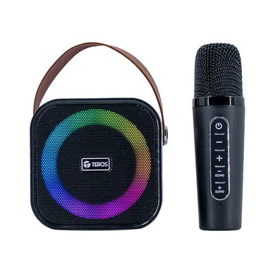 Foto 8 de Parlante karaoke inalámbrico TEROS TE-6013N, BT 5.4, 10W, 1800mAh, USB, Luces RGB