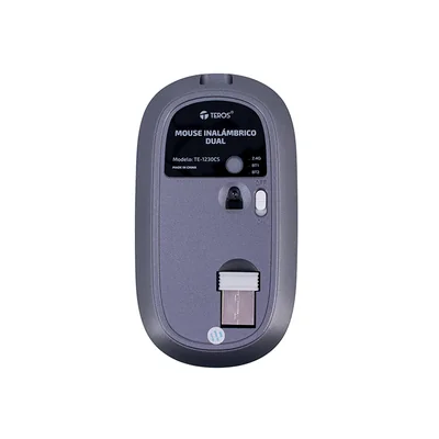 Foto 2 de Mouse inalámbrico TEROS TE-1230CS, 1200 DPI, BT1, BT2