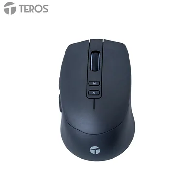 Mouse inalámbrico TEROS TE-1249AI, 2.4GHz, 3200 DPI, BT, Receptor USB