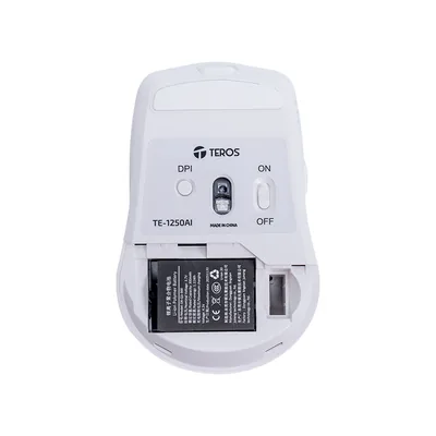 Foto 2 de Mouse inalámbrico TEROS TE-1249AI, 2.4GHz, 3200 DPI, BT, Receptor USB