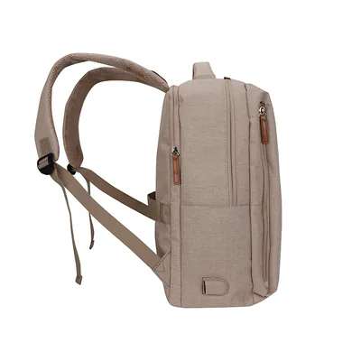 Foto 5 de Backpack TEROS City III TE-9046BG, para Notebooks de hasta 15.6", Beige